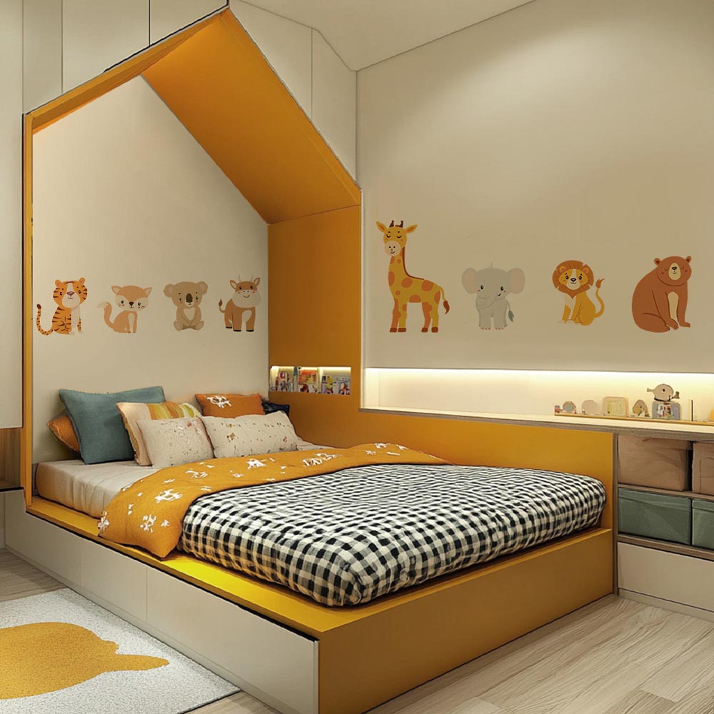 مجموعة أصدقاء الحيوانات البرية - مجموعة جداريات بالأرقام