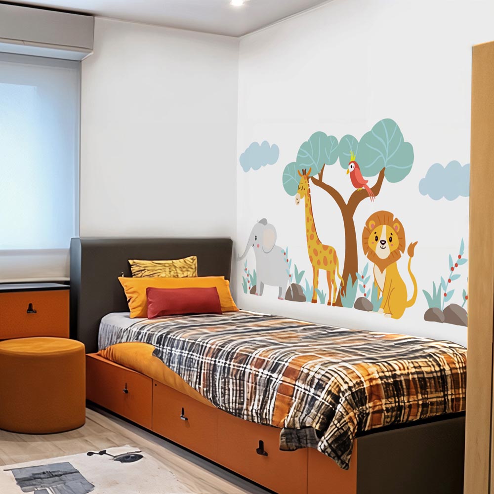 مجموعة مغامرات أصدقاء السفاري في الغابة - جداريات بالأرقام