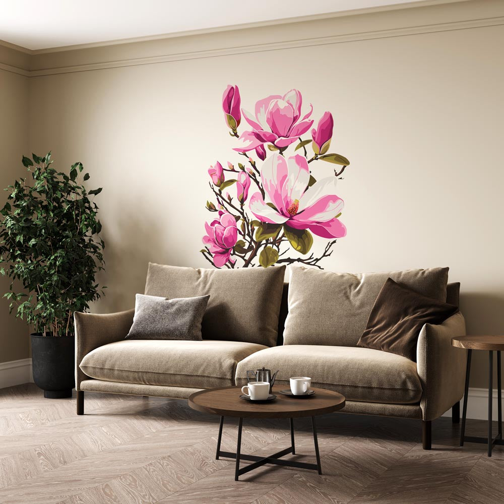 مجموعة جداريات بالأرقام - غصن شجرة مزهر