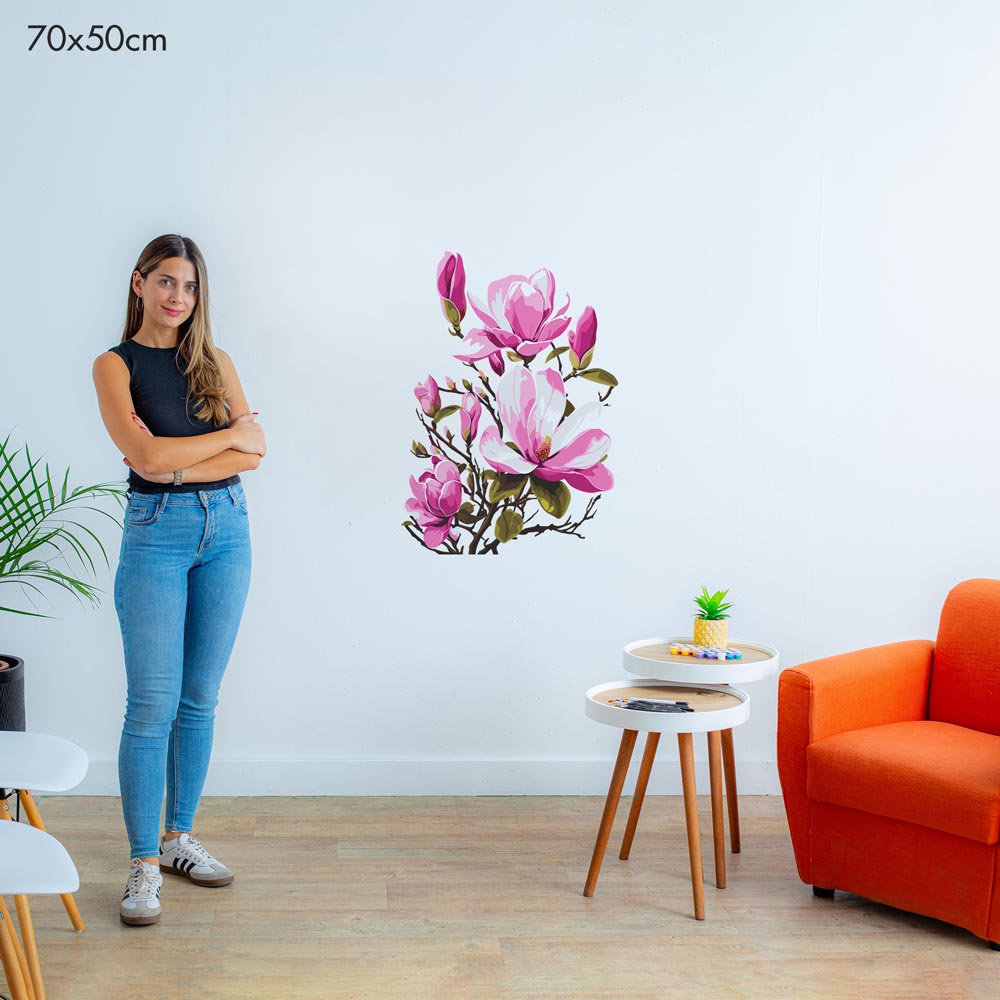 مجموعة جداريات بالأرقام - غصن شجرة مزهر