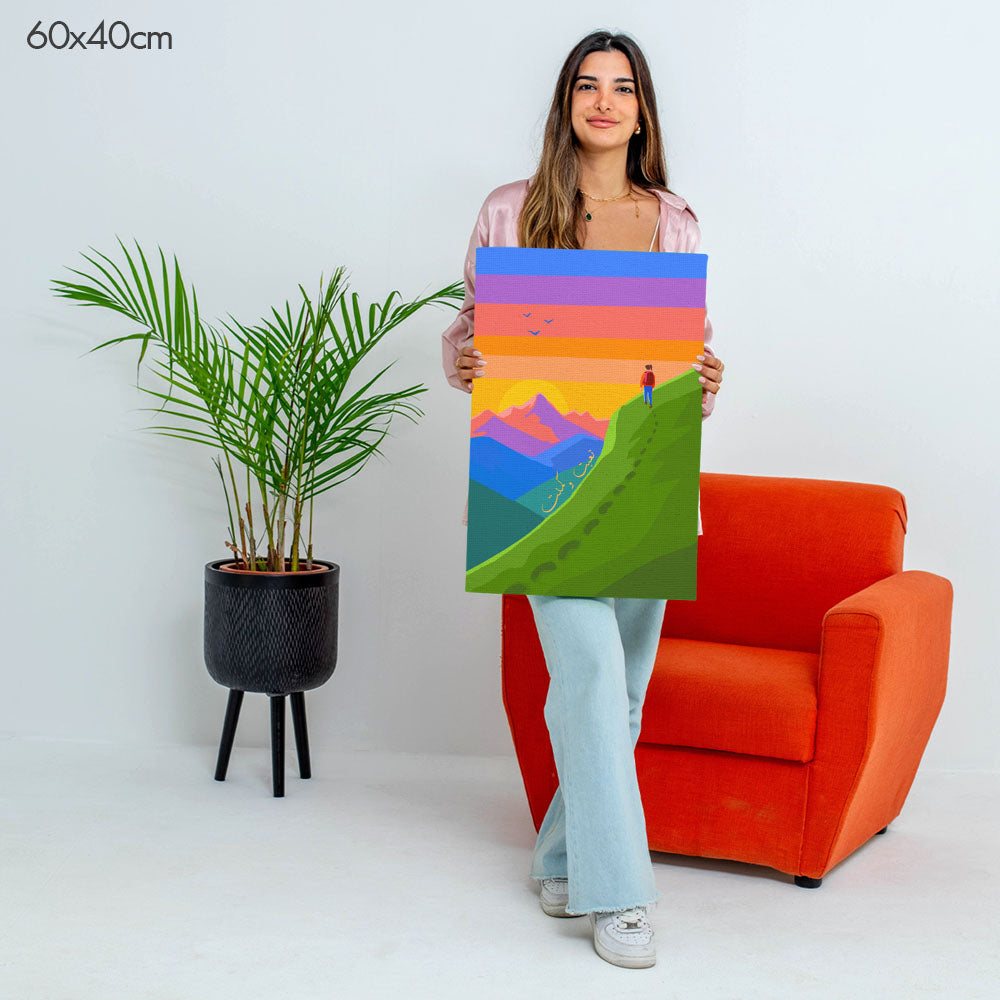 I Got Tired, But Continued | تعبت وكمّلت - Point à la Lynn Exclusive Collection Paint By Numbers Kit