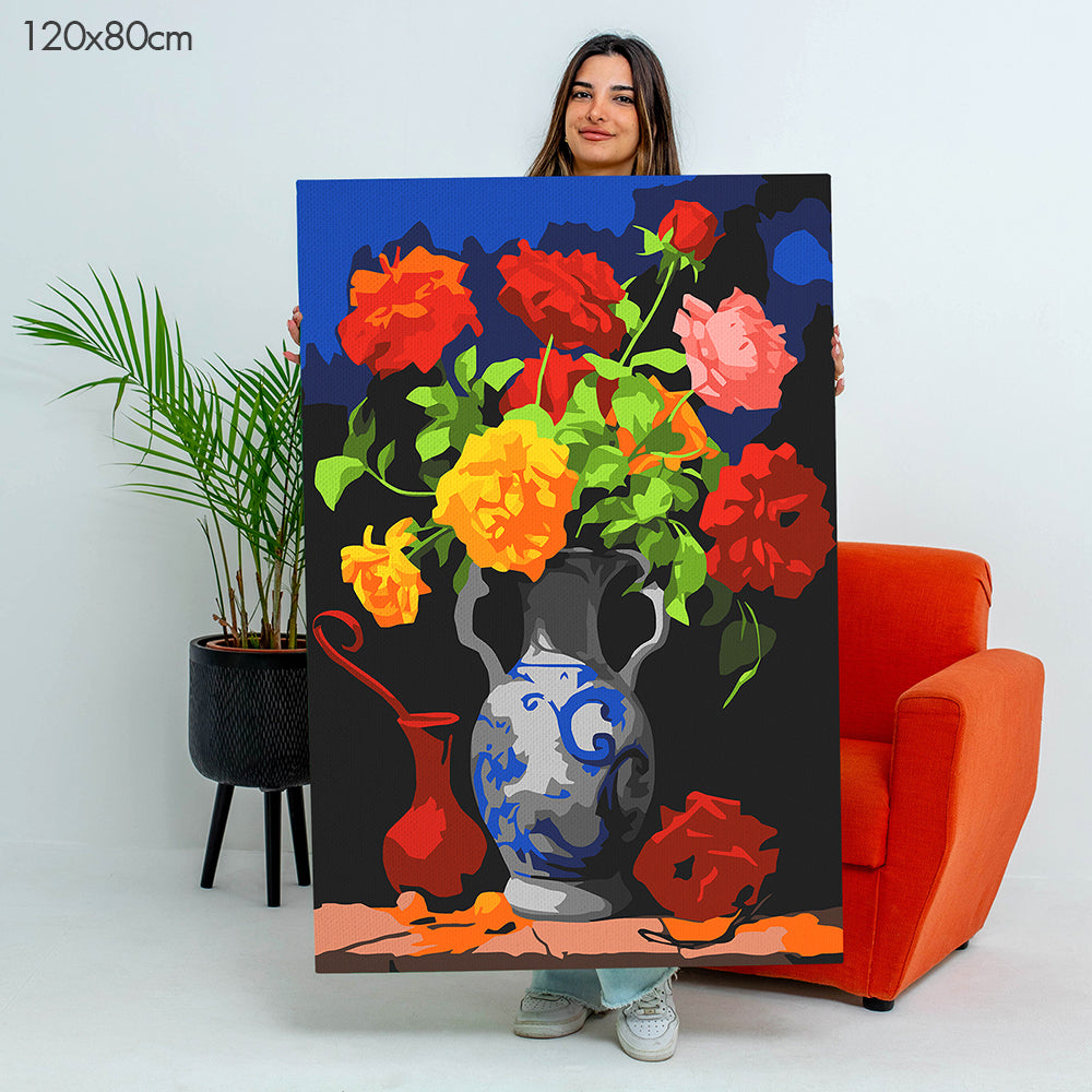 Vivid Flower Pot - Paint By Numbers Kit