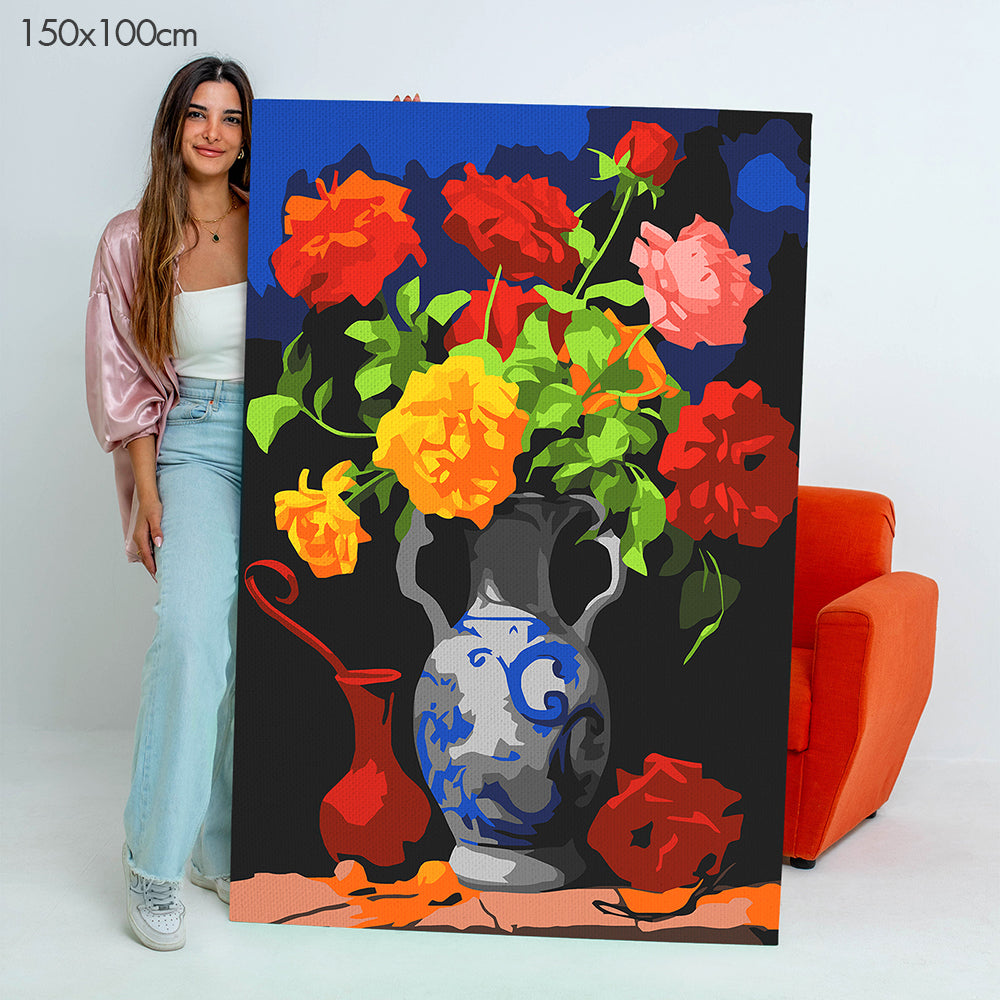 Vivid Flower Pot - Paint By Numbers Kit