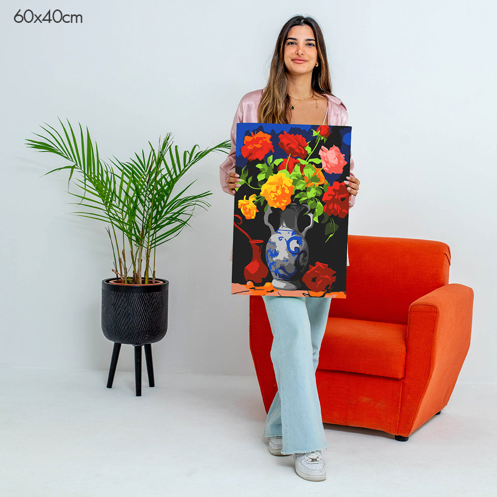 Vivid Flower Pot - Paint By Numbers Kit