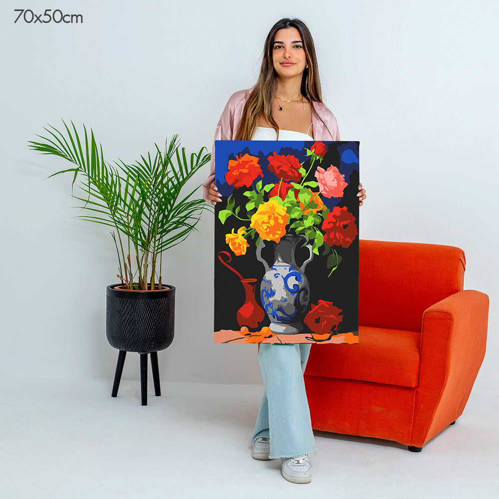 Vivid Flower Pot - Paint By Numbers Kit