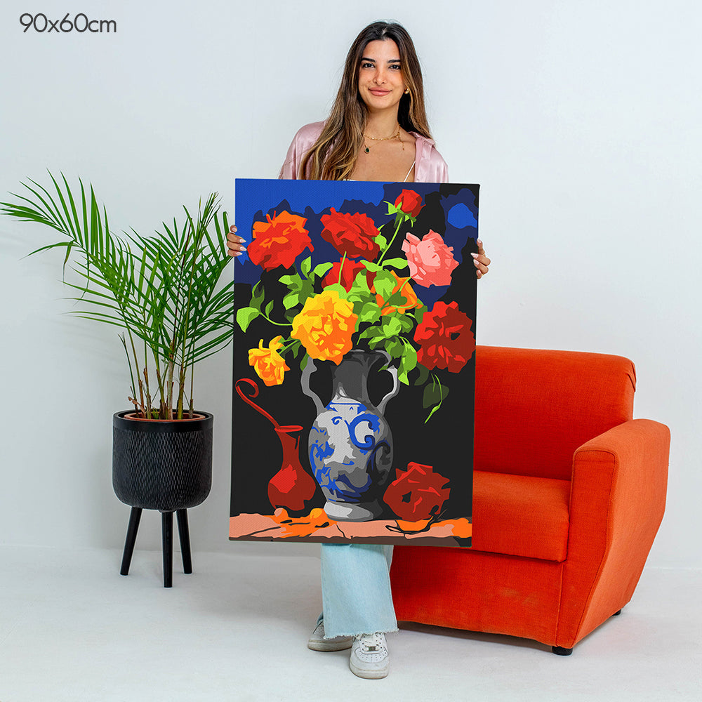 Vivid Flower Pot - Paint By Numbers Kit