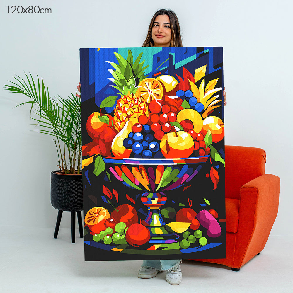 Retro Fruit Assembly - Paint By Numbers Kit