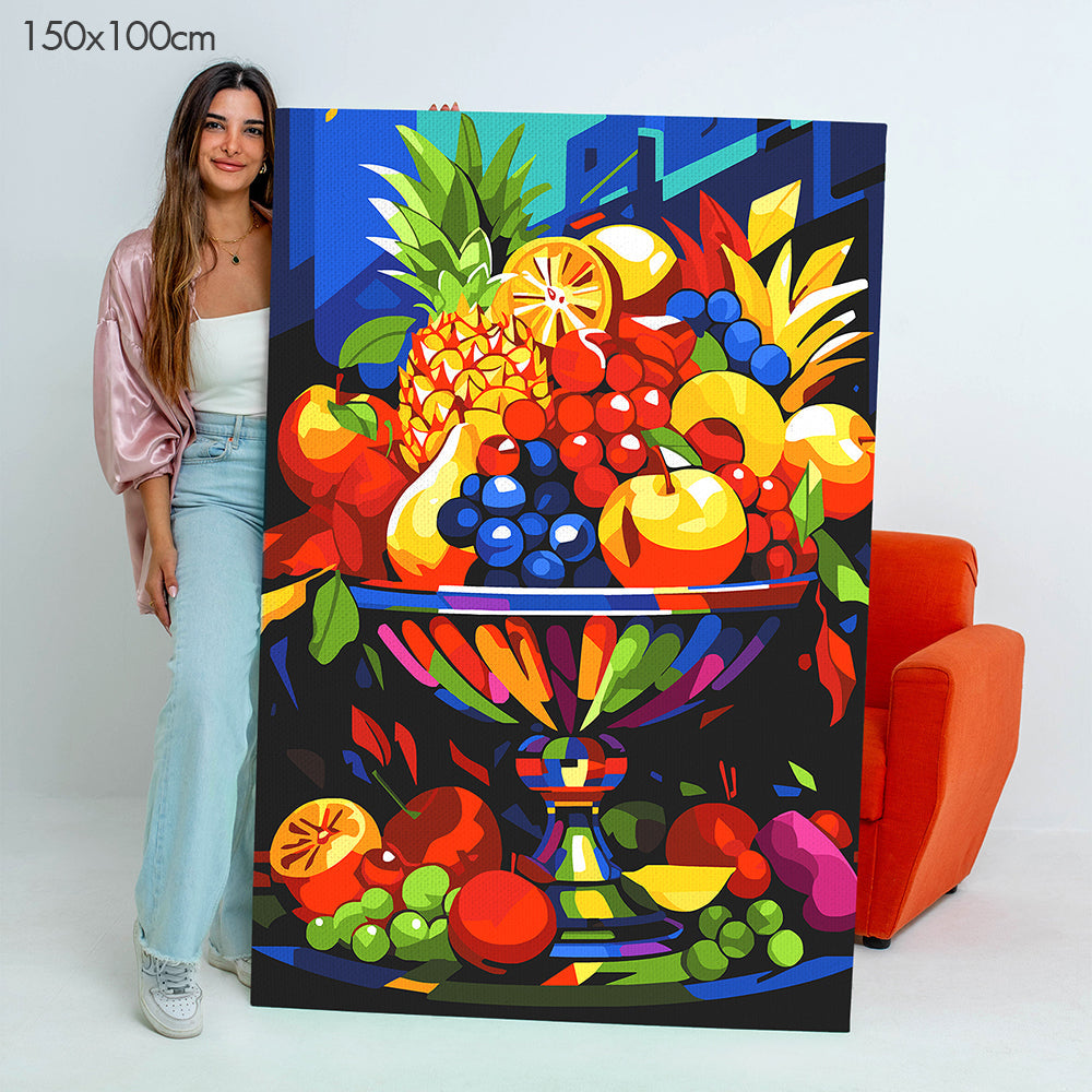 Retro Fruit Assembly - Paint By Numbers Kit