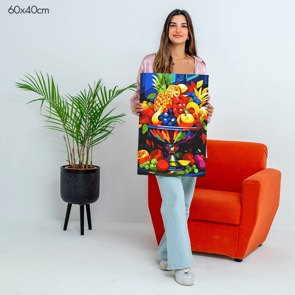 Retro Fruit Assembly - Paint By Numbers Kit