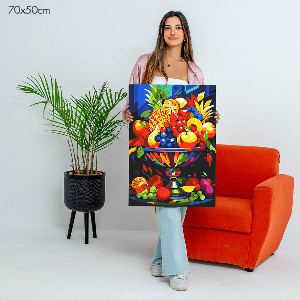 Retro Fruit Assembly - Paint By Numbers Kit