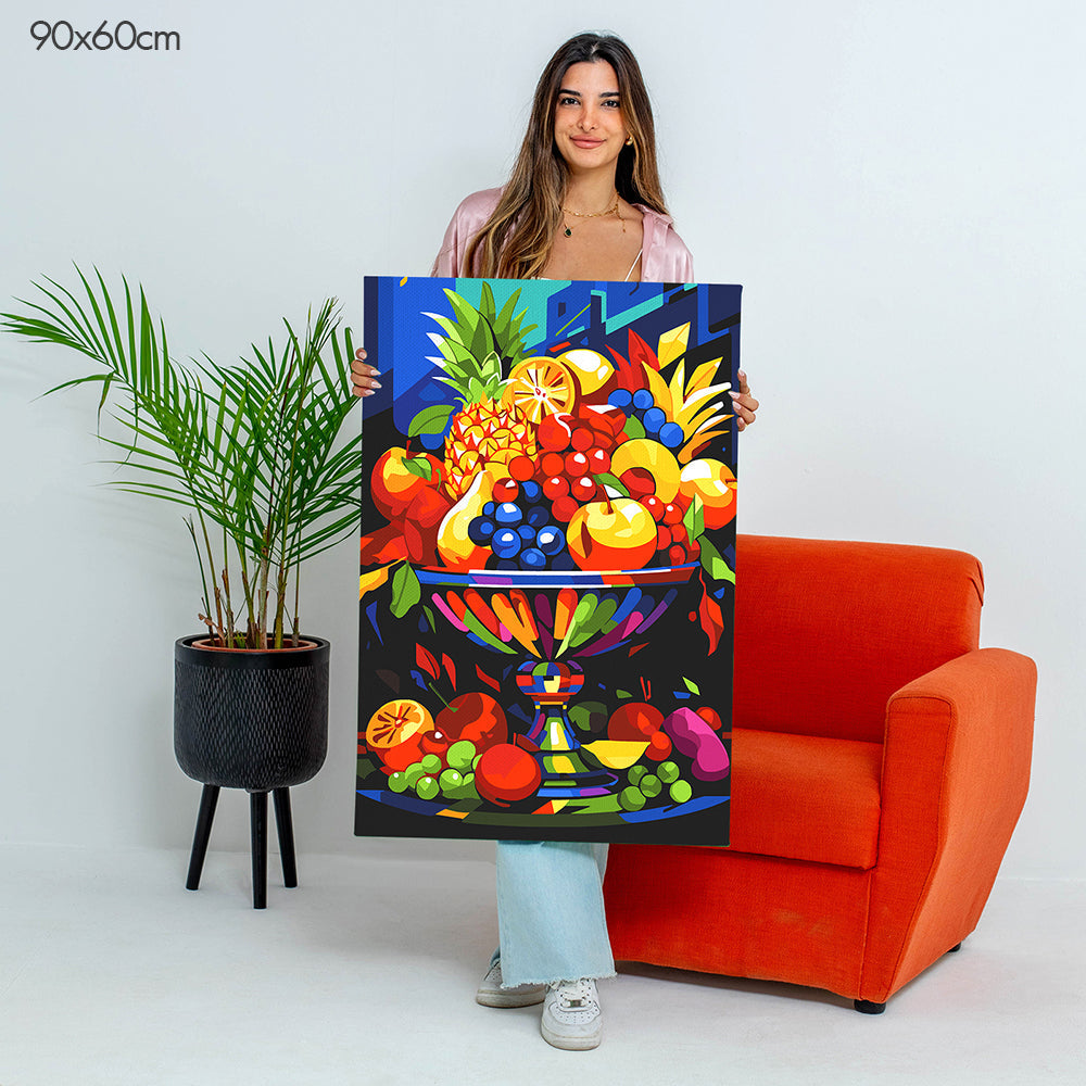 Retro Fruit Assembly - Paint By Numbers Kit