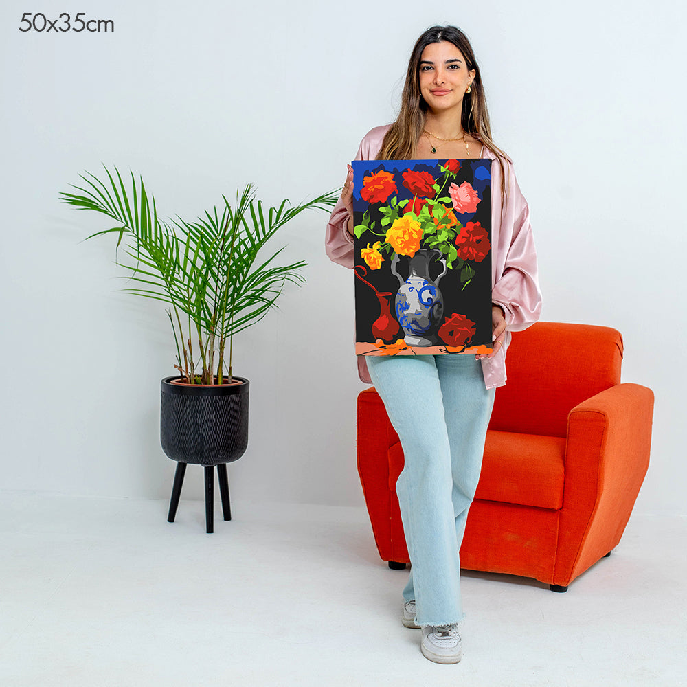 Vivid Flower Pot - Paint By Numbers Kit