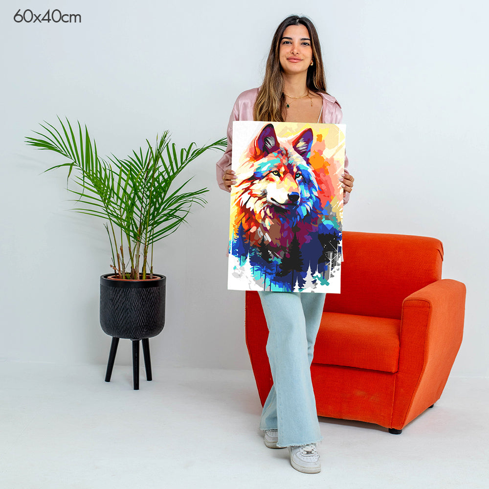 الذئب المهيب - مجموعة الرسم حسب الأرقام