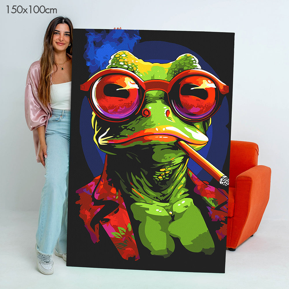 الضفدع المسترخي - مجموعة الرسم حسب الأرقام