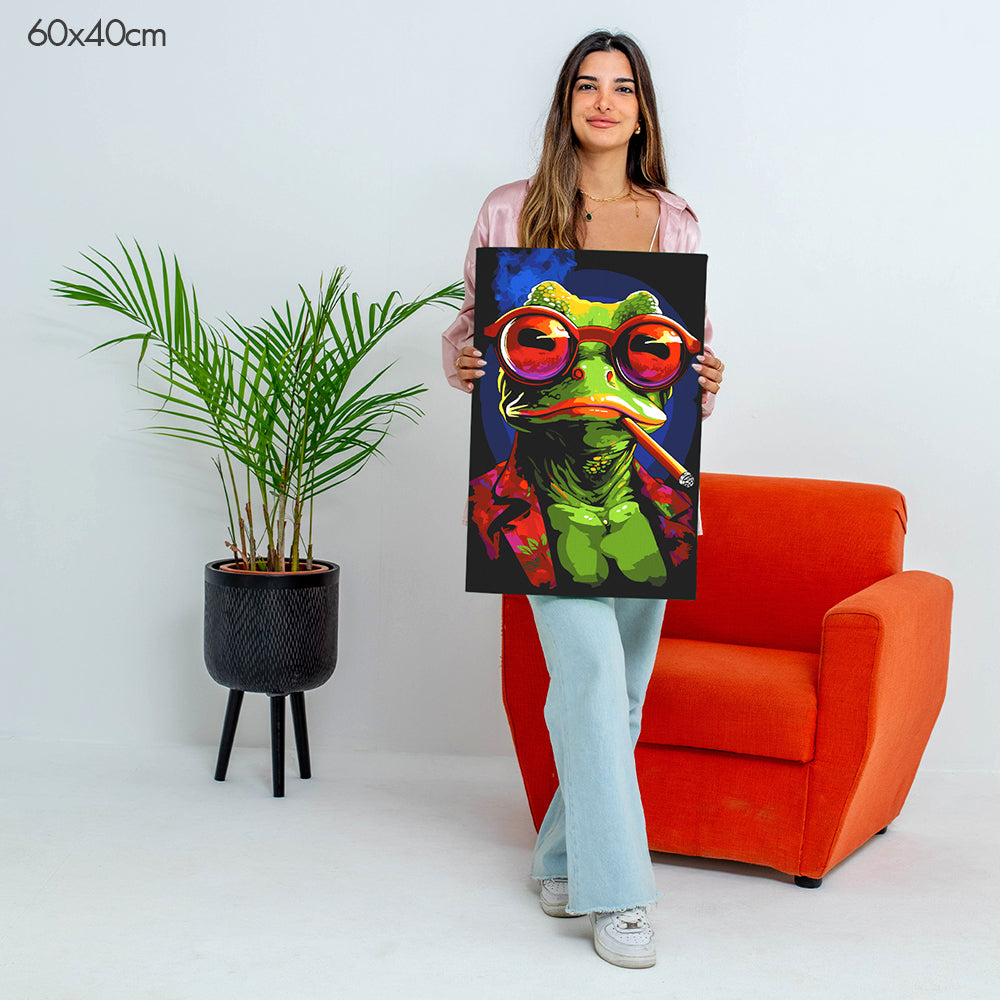 الضفدع المسترخي - مجموعة الرسم حسب الأرقام
