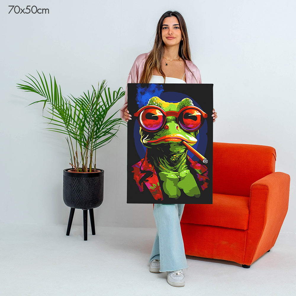 الضفدع المسترخي - مجموعة الرسم حسب الأرقام