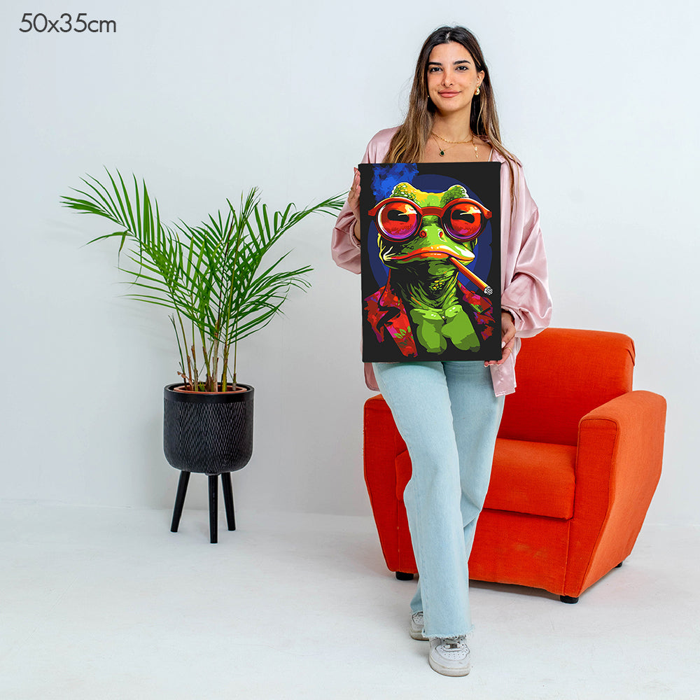 الضفدع المسترخي - مجموعة الرسم حسب الأرقام