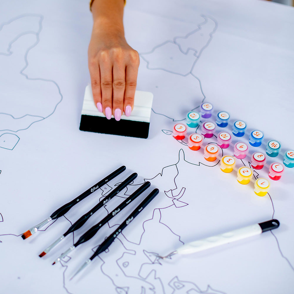 مجموعة جداريات بالأرقام - غصن شجرة مزهر