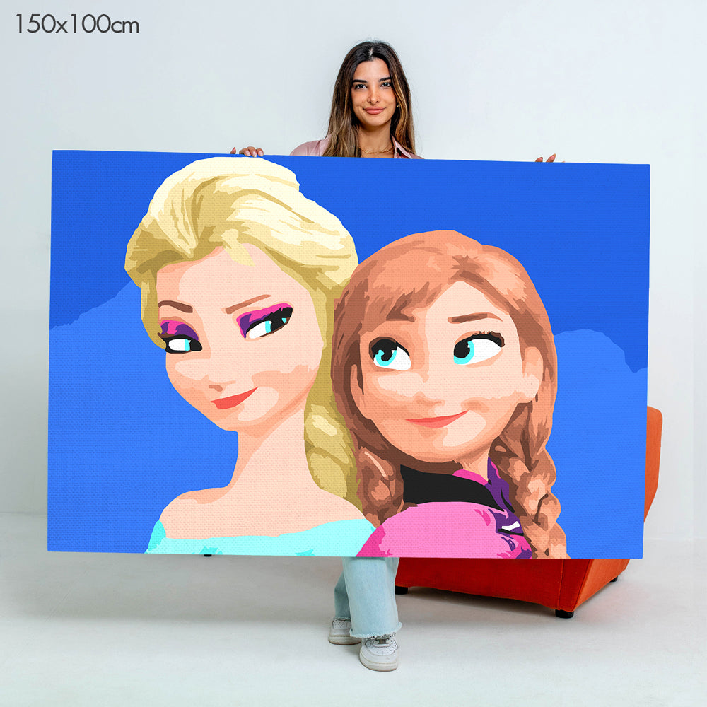 Elsa and Anna - Kids Paint By Numbers Kit