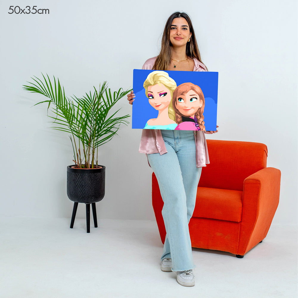 Elsa and Anna - Kids Paint By Numbers Kit