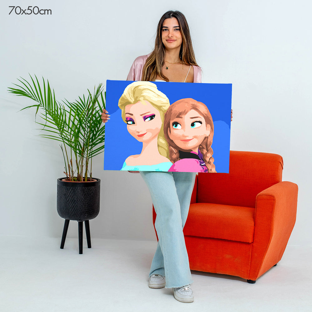 Elsa and Anna - Kids Paint By Numbers Kit