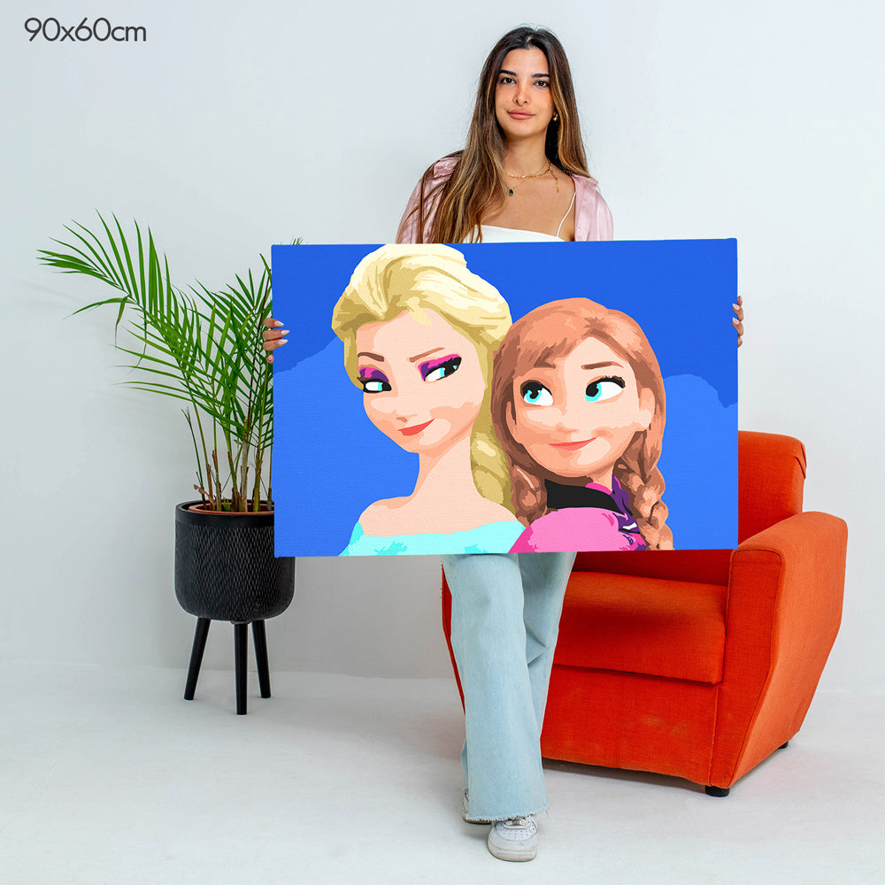 Elsa and Anna - Kids Paint By Numbers Kit
