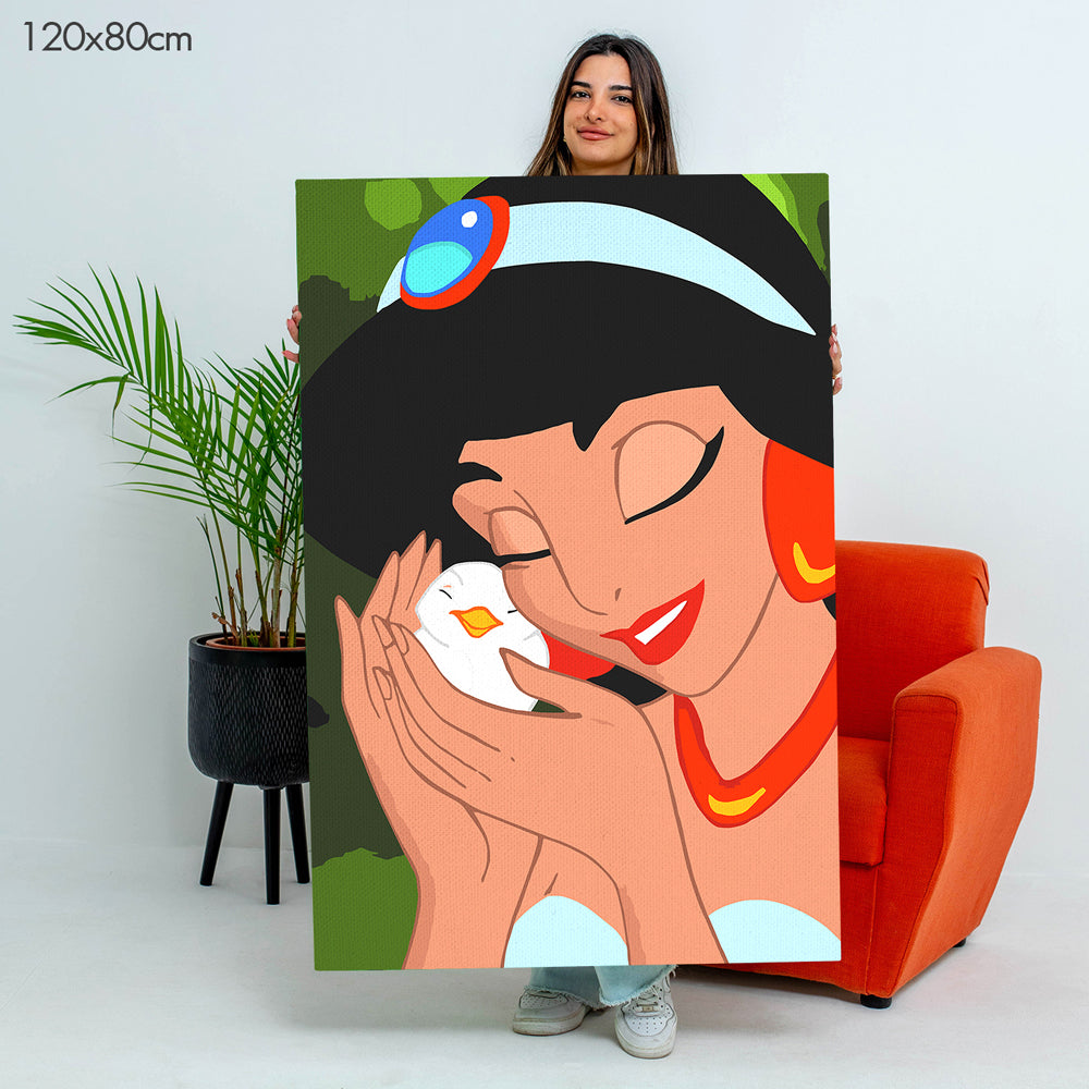 الأميرة ياسمين - مجموعة الرسم حسب الأرقام للأطفال