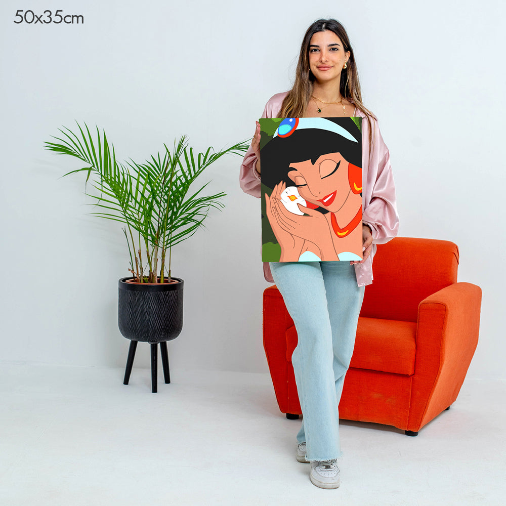 الأميرة ياسمين - مجموعة الرسم حسب الأرقام للأطفال