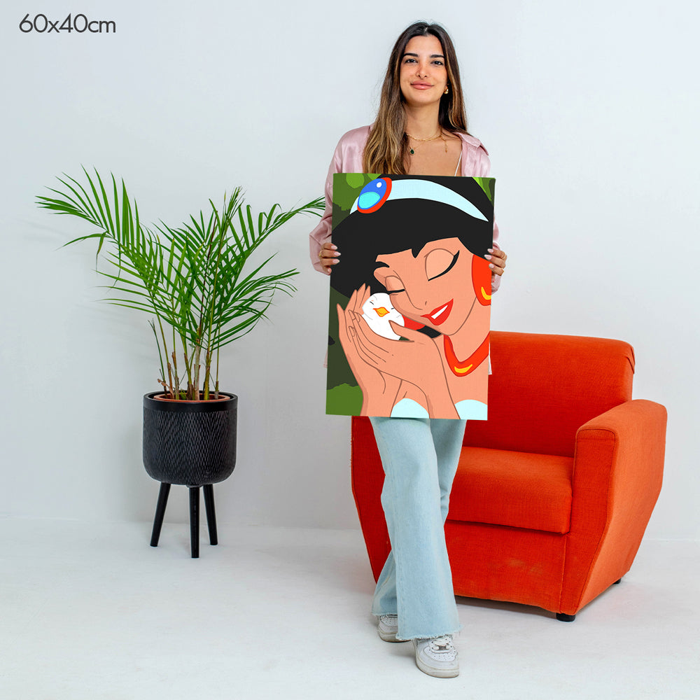 الأميرة ياسمين - مجموعة الرسم حسب الأرقام للأطفال