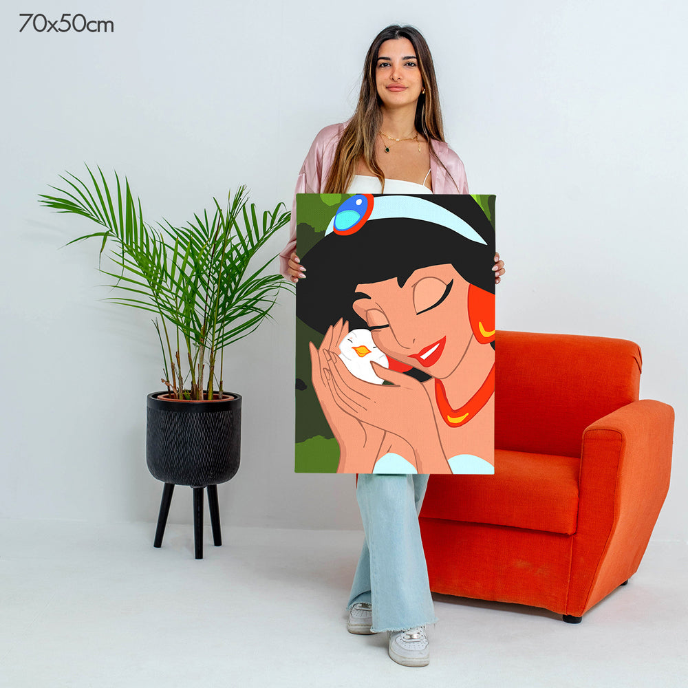 الأميرة ياسمين - مجموعة الرسم حسب الأرقام للأطفال