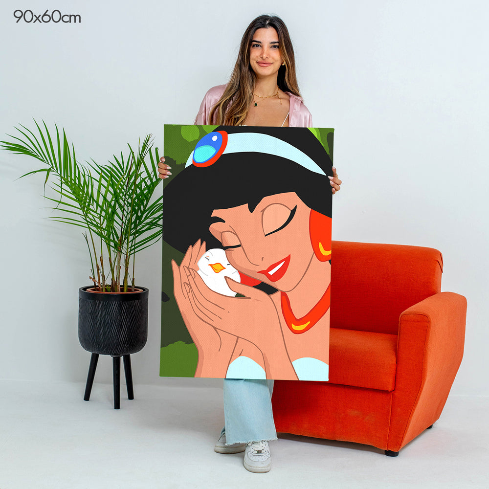 الأميرة ياسمين - مجموعة الرسم حسب الأرقام للأطفال