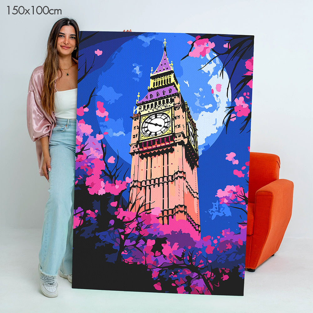 Big Ben Under Moonlight - Paint By Numbers Kit