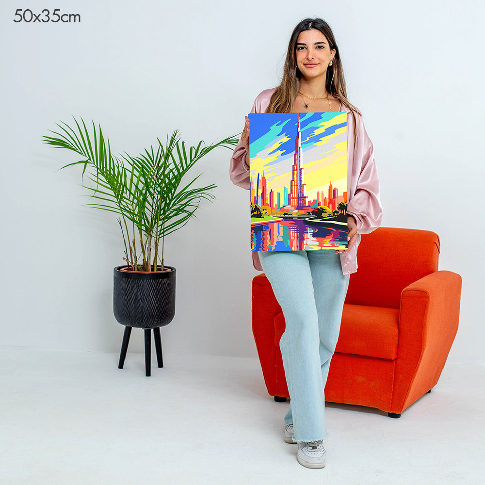 برج خليفة المتوهج - مجموعة الرسم حسب الأرقام