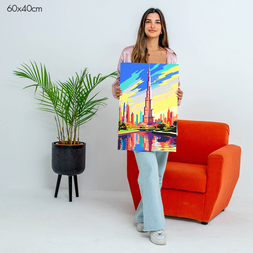 برج خليفة المتوهج - مجموعة الرسم حسب الأرقام