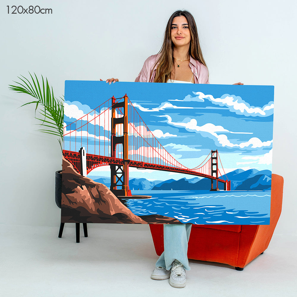 جسر البوابة الذهبية - مجموعة الرسم حسب الأرقام