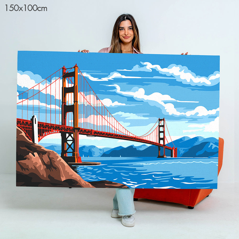 جسر البوابة الذهبية - مجموعة الرسم حسب الأرقام