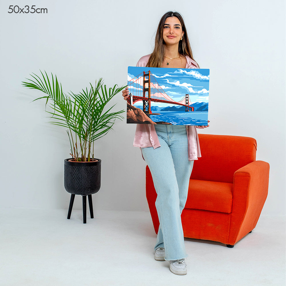 جسر البوابة الذهبية - مجموعة الرسم حسب الأرقام