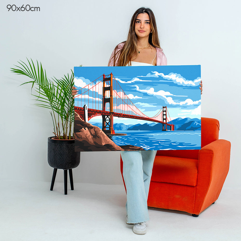 جسر البوابة الذهبية - مجموعة الرسم حسب الأرقام