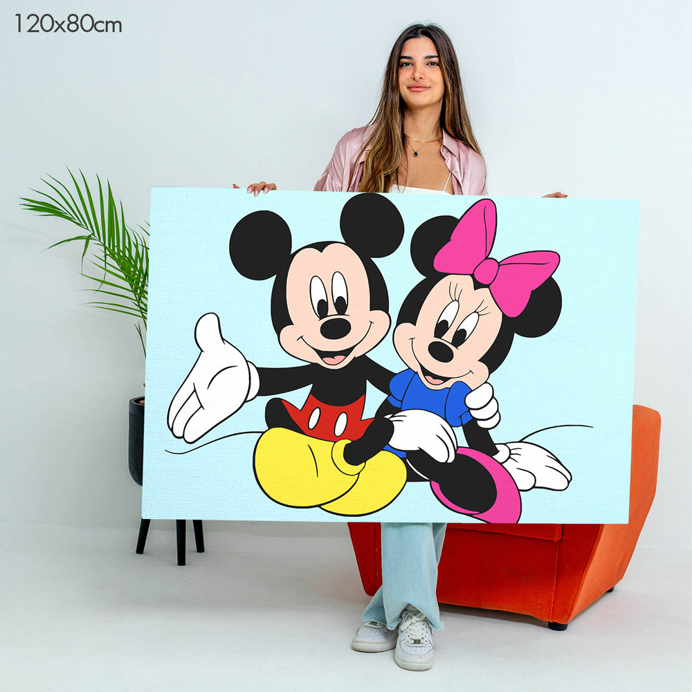 ميكي وميني - مجموعة الرسم حسب الأرقام للأطفال