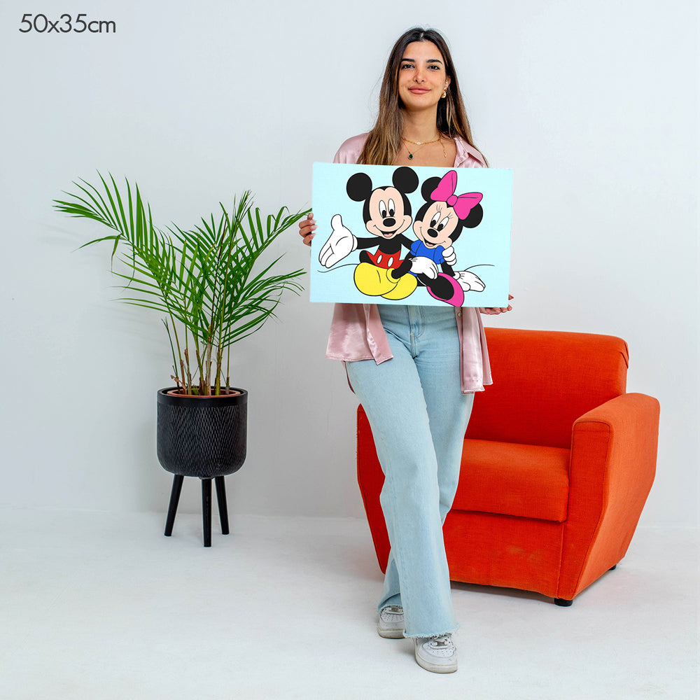 ميكي وميني - مجموعة الرسم حسب الأرقام للأطفال