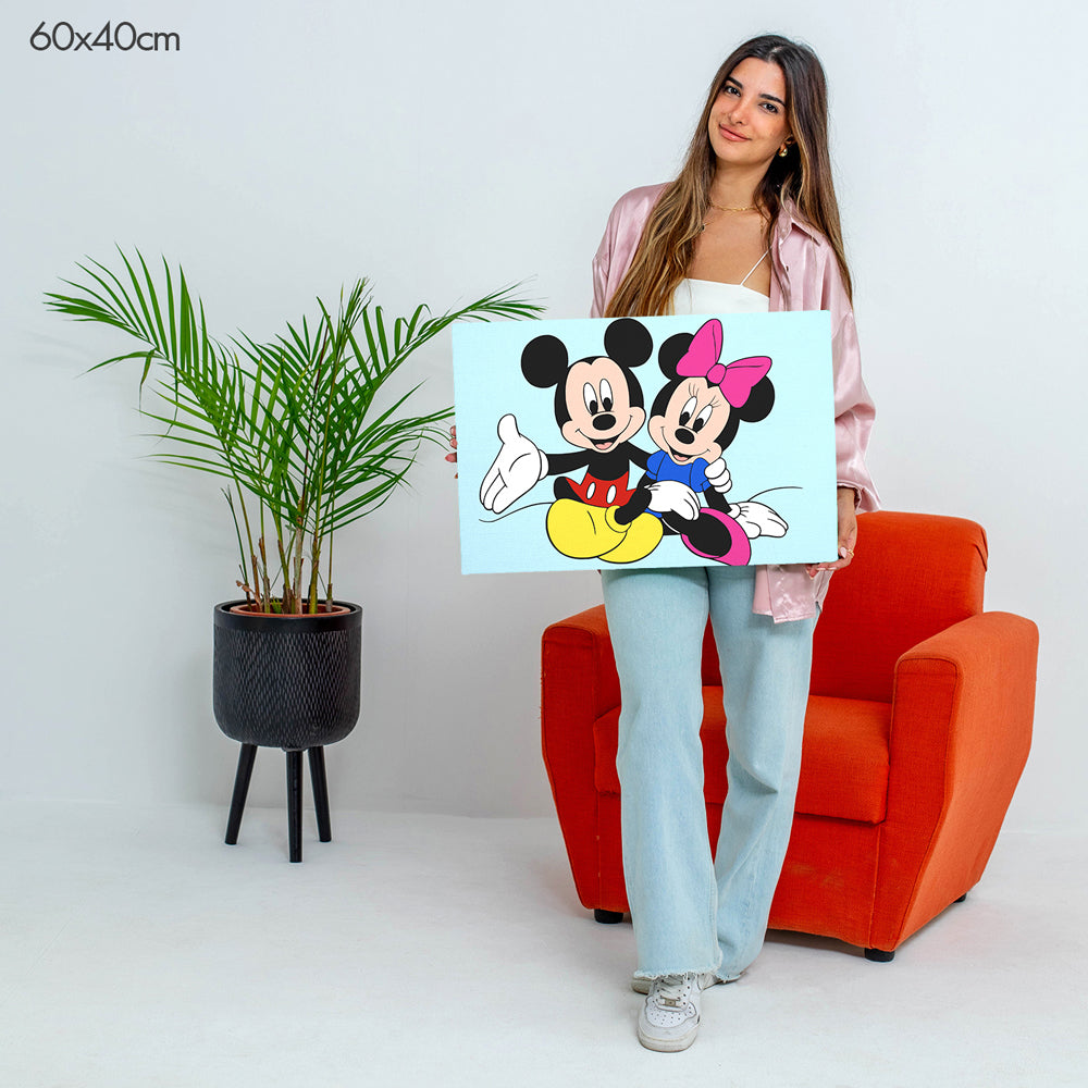 ميكي وميني - مجموعة الرسم حسب الأرقام للأطفال