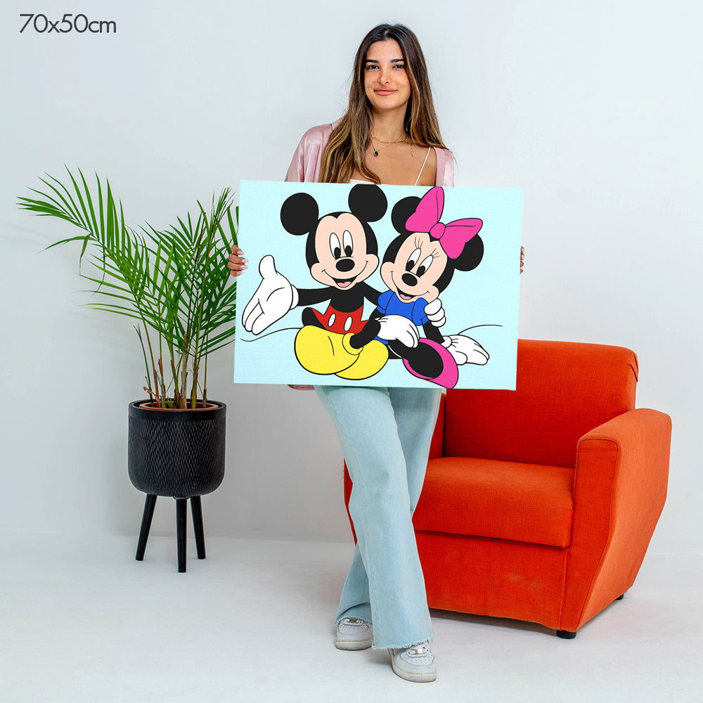 ميكي وميني - مجموعة الرسم حسب الأرقام للأطفال