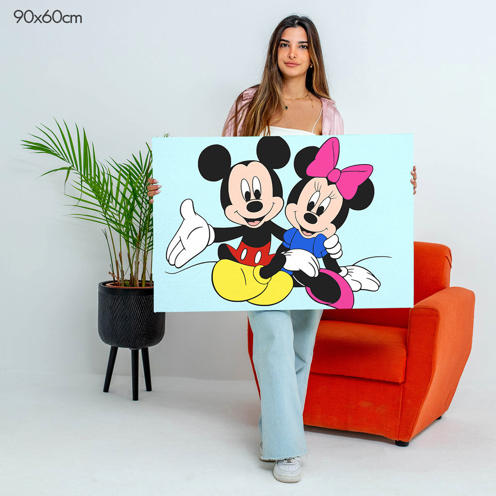 ميكي وميني - مجموعة الرسم حسب الأرقام للأطفال