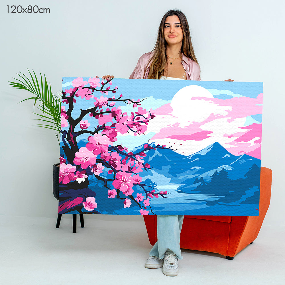 Majestic Mountains Blossom - Paint By Numbers Kit