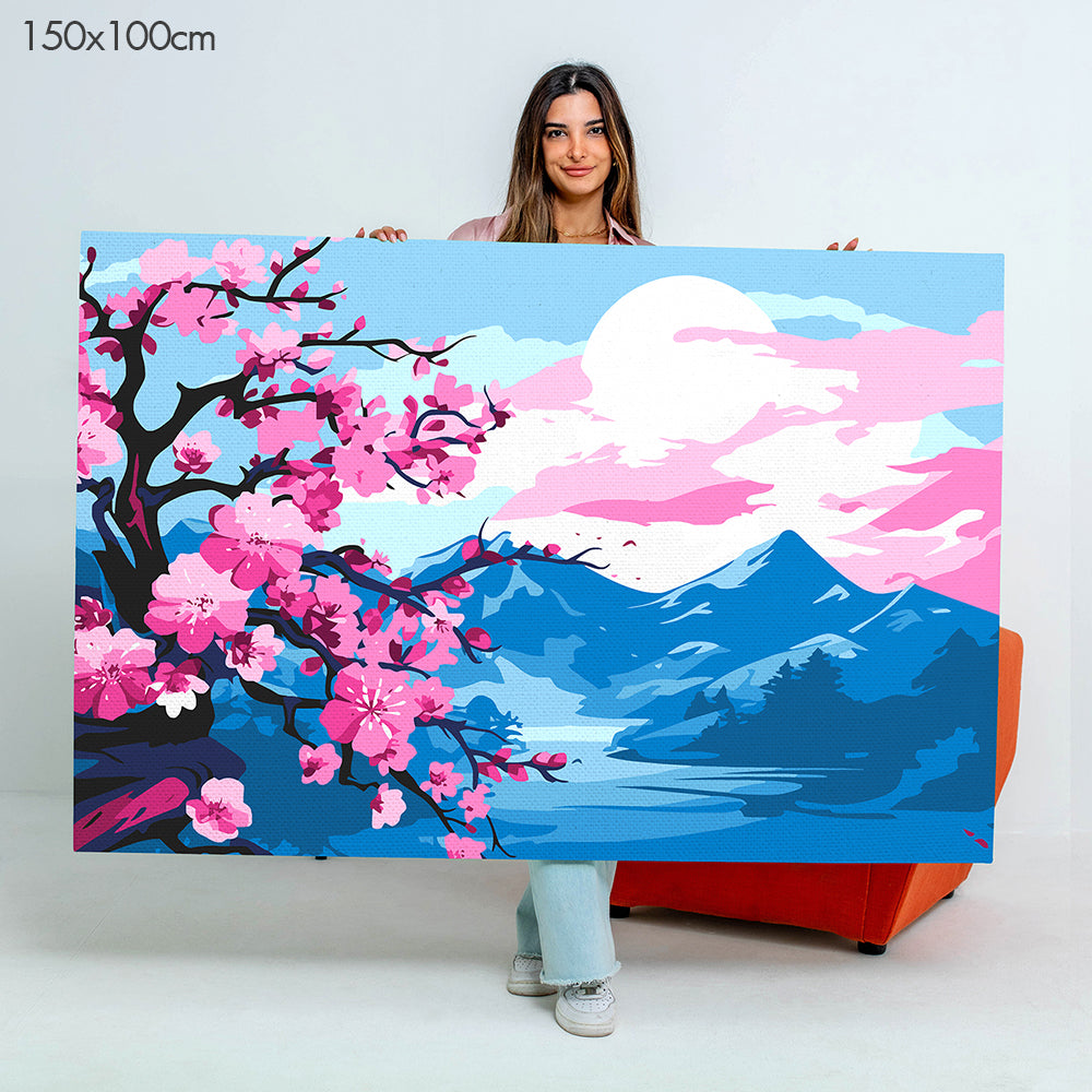 Majestic Mountains Blossom - Paint By Numbers Kit