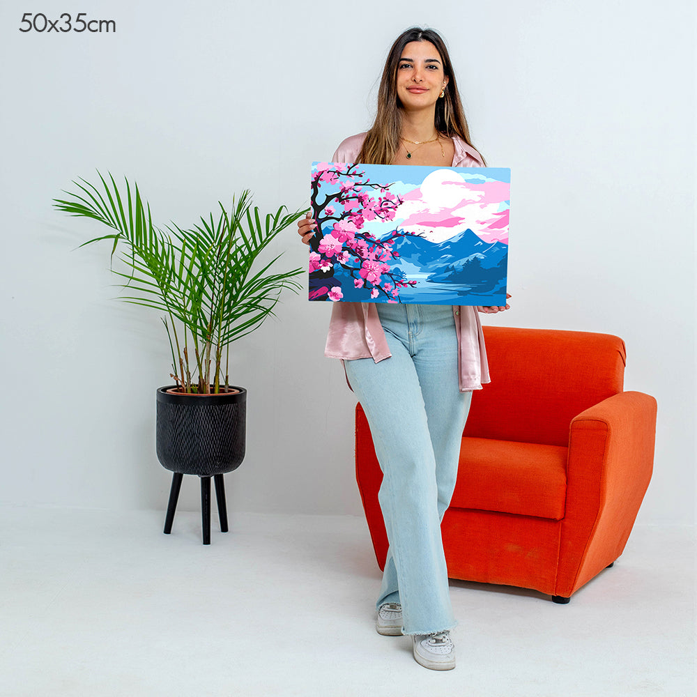 Majestic Mountains Blossom - Paint By Numbers Kit