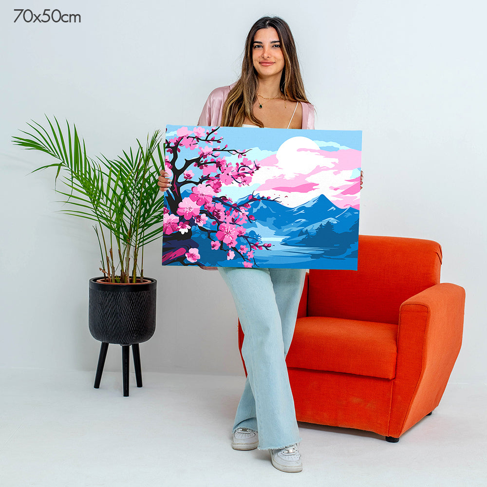 Majestic Mountains Blossom - Paint By Numbers Kit