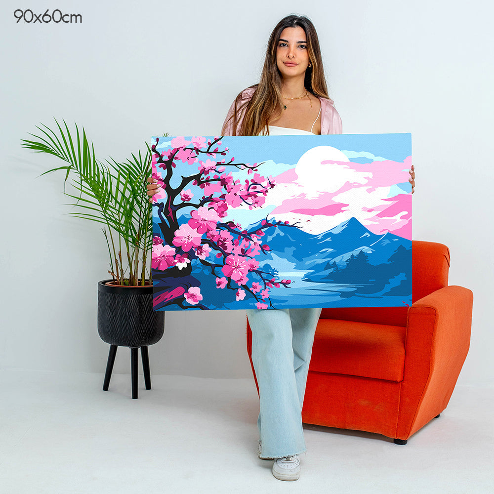 Majestic Mountains Blossom - Paint By Numbers Kit