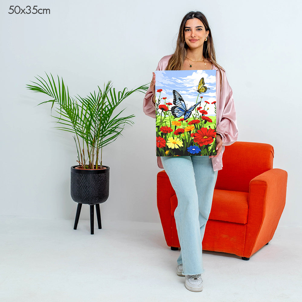 الفراشات المتألقة - مجموعة الرسم حسب الأرقام