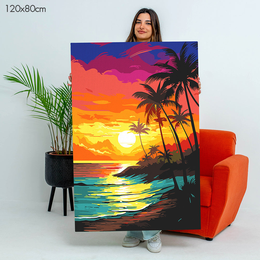 Tropical Sunset - Paint By Numbers Kit